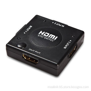 3 x 1 HDMI Switch, Supports Color Video and Audio Formats, Three HDMI ConnectionsNew